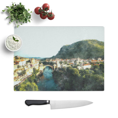 Skyline of Mostar Chopping Board