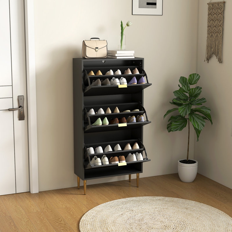18 Pair Flip Down Shoe Storage