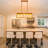 Ayling 5-Light 38" W Vintage Industrial Island Linear Chandelier with Rectangle Light Shade for Kitchen Island Dining Room-97780876