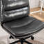 Chaise grise pour bureau à domicile - pivotante à 360°, hauteur réglable, assise pivotante avec large assise grise, idéale pour la maison ou le bureau