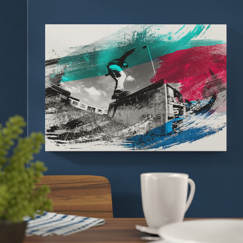 Skateboard Skateboarding - Wrapped Canvas, 50cm H x 76cm W