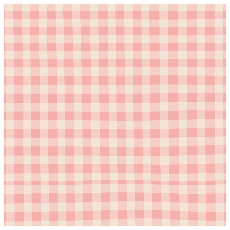Pink Beige Gingham Check Comforter, Twin