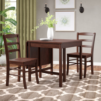 2 - Person Solid Wood Top Four Leg Dining Set