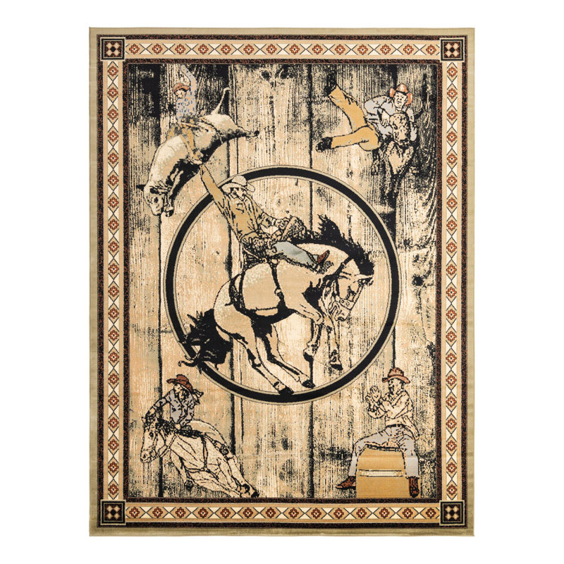 Tapis vert Rugs.com Pioneer, Rectangle 9 pi x 12 pi