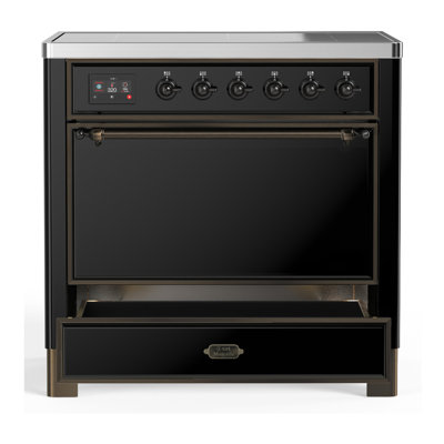 Majestic III Series 36 Inch Induction Range with 6 Induction Elements in Matte Graphite (Chrome Trim)