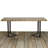Solid Wood Top Metal Base Dining Table-18107972-18107977