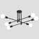 Eiren 6-Light 27.56'' Dimmable Sputnik Chandelier Modern Linear Semi Flush Mount Ceiling Light