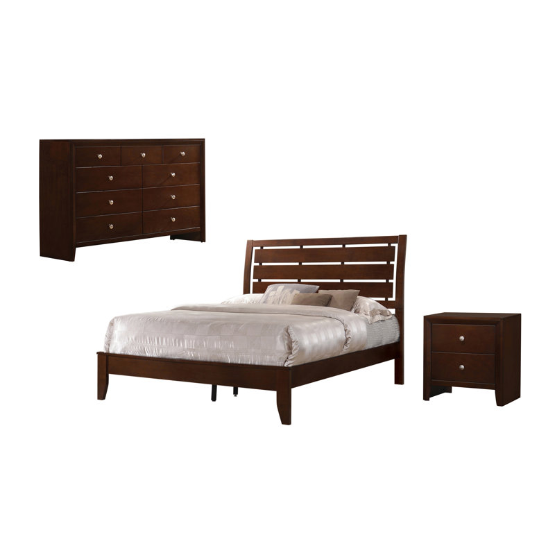 Ensemble de chambre à coucher 3 pièces avec commode Ardent, Très grand