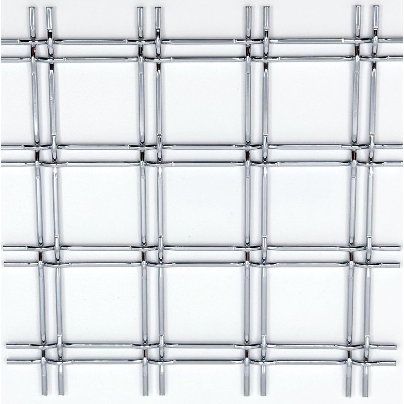 Grille architecturale décorative en métal poli "Randall", Échantillon 4-3 / 4 "