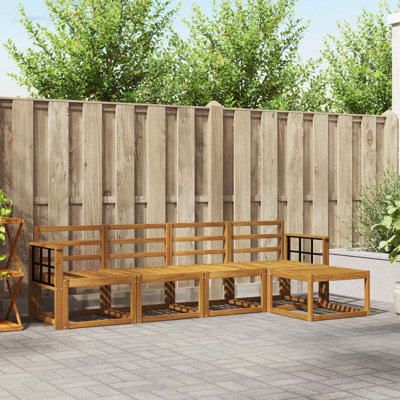 Vidaxl Outdoor Sofa Set Solid Acacia Wood Furniture Garden Terrace Lounge