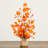 18In. Pre-Lit Artificial Maple Tree With Pumpkin Ornaments And 30 LED String Lights In Burlap Wrapped Base