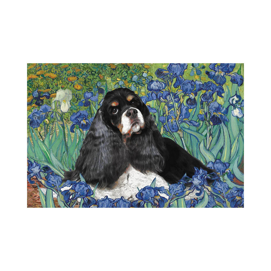 Cocker Spaniel Irises by Nobility Dogs - Wrapped Canvas Art Prints