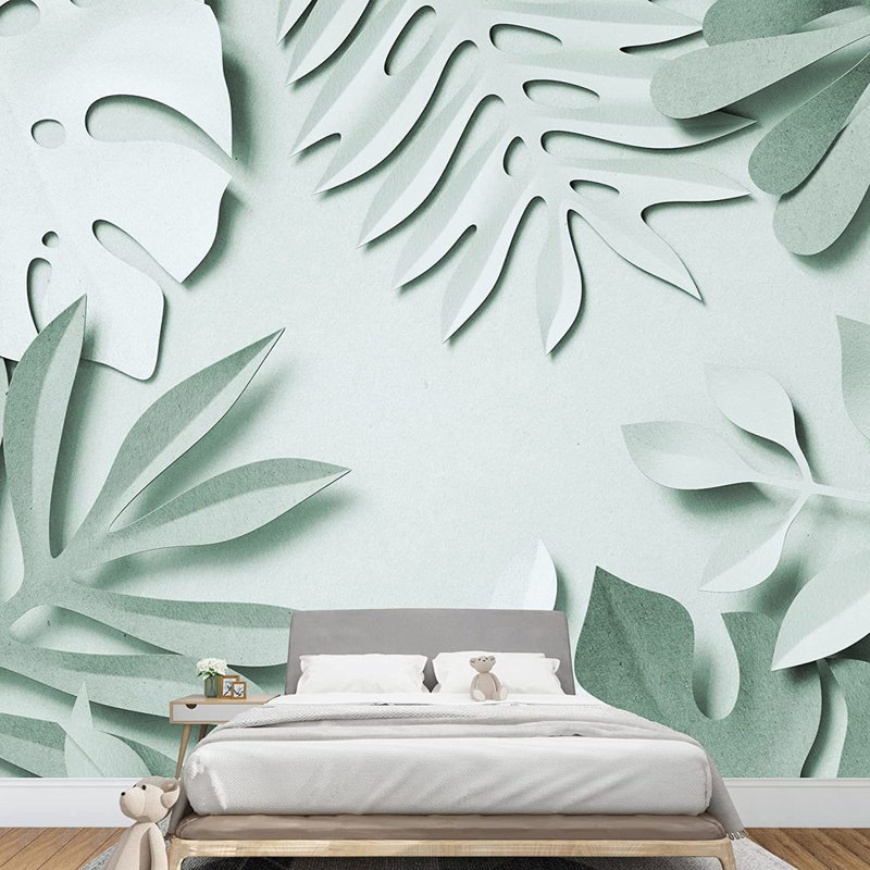 Murale feuille de palmier Monstera, L 100 po x l 144 po