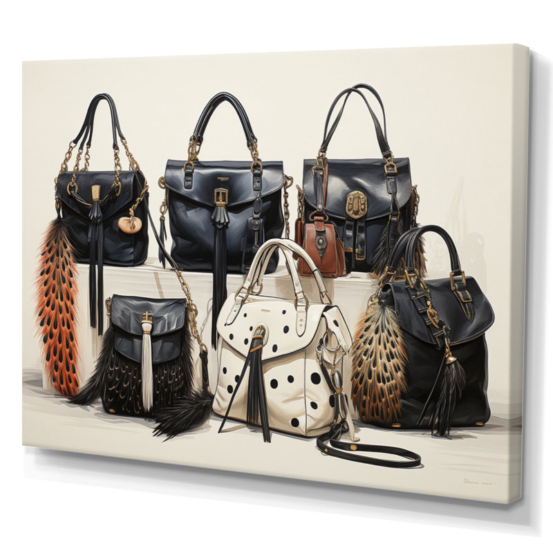 Sac de designer Minimalims Envy II - imprimé, H 24 po x l 32 po, Toile tendue