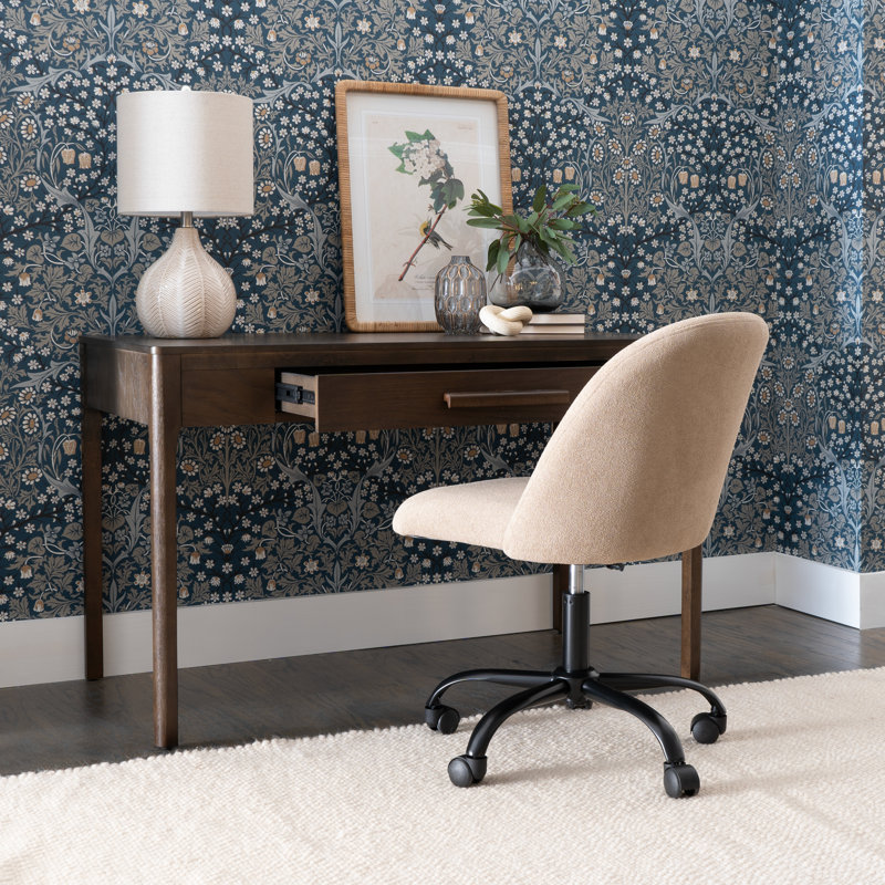 Godina 48'' W Solid and Manufactured Wood Writing Desk, Brown