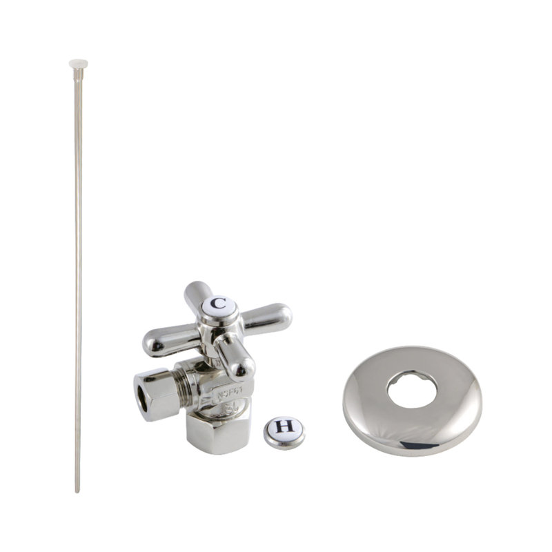 Trousse de montage en surface pour toilette de l 0,38 po x H 20 po Trimscape, Nickel poli