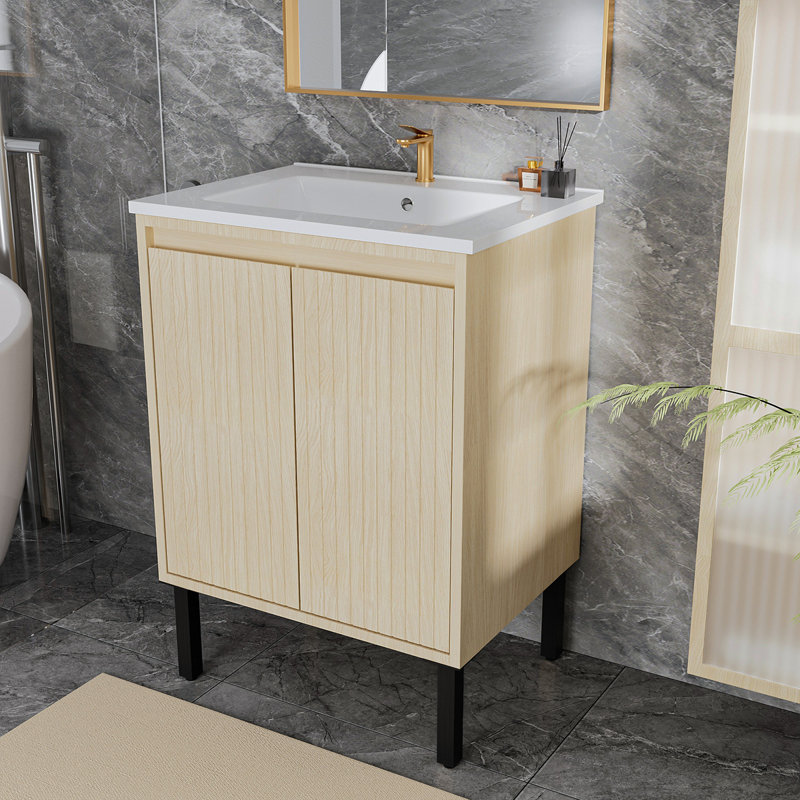 Meuble-lavabo de salle de bain sans lavabo