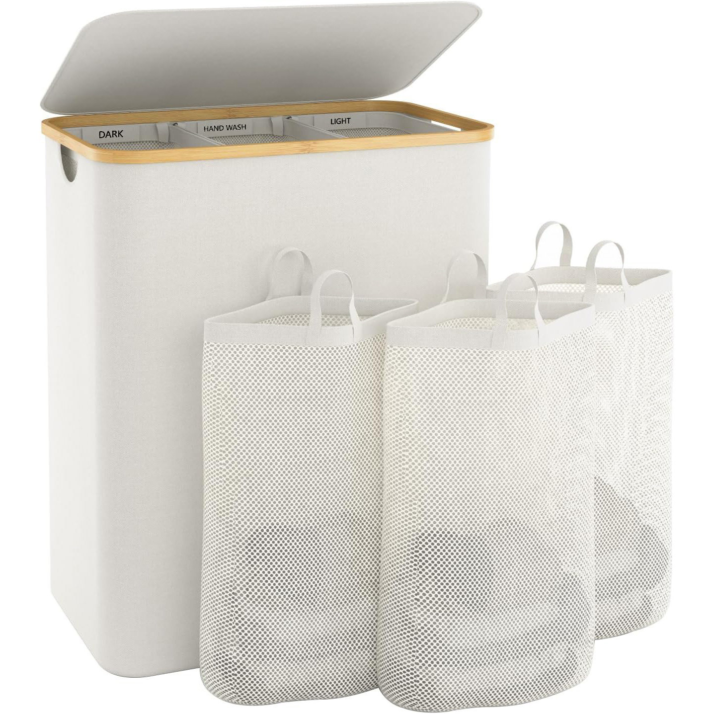 Hokku Designs Laundry Basket With Lid, 145L Extra Large Laundry Hamper ...