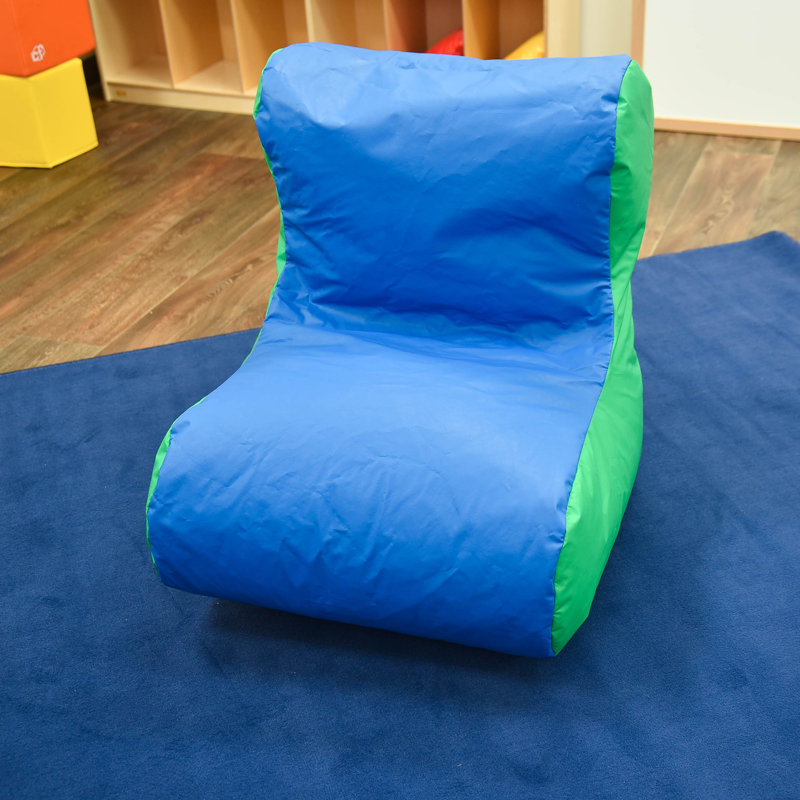 School Age High Back Lounger - Blue/Green