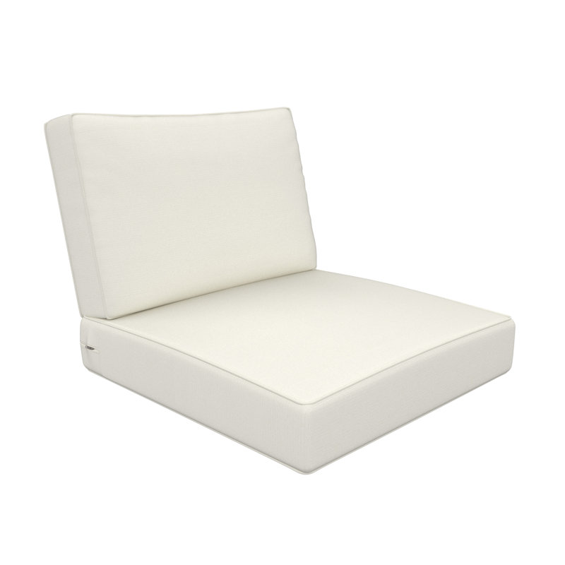 Outdoor Sunbrella Lounge Chair Cushion, Canvas Natural Sunbrella® Canvas