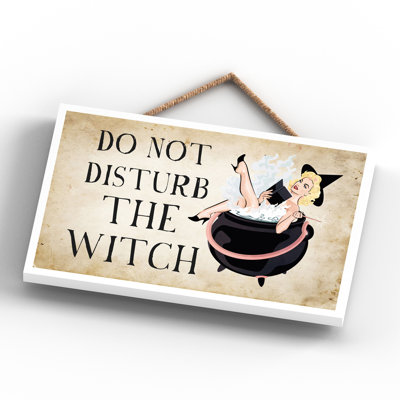 Do Not Disturb The Witch Humour Wooden Plaque Vivid Squid Wholesale Wall Decor
