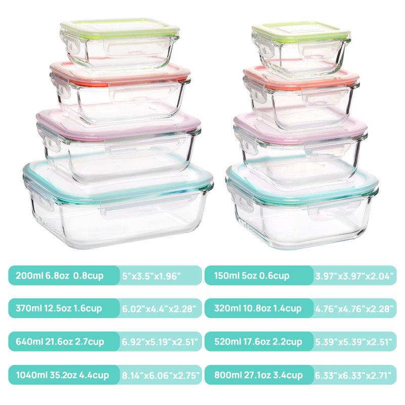 Druzella Glass Food Storage Container, Pink
