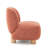 Organic Modern Boucle Upholstered Low-Profile Slipper Accent Chair with Solid Wood Legs-125186788