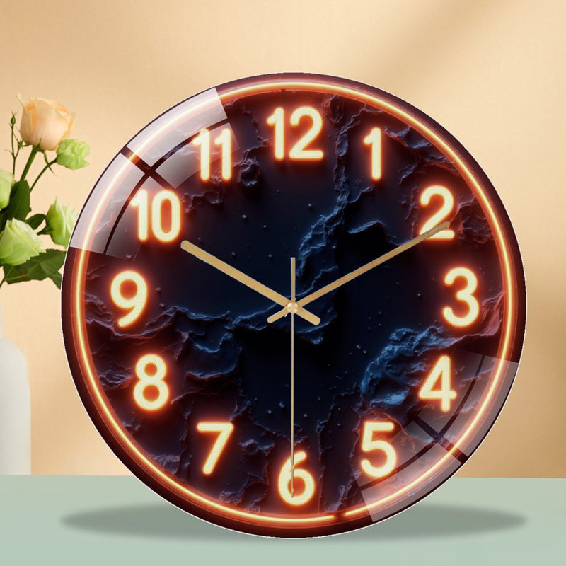 Horloge murale en verre Neon