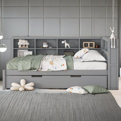 Daybed With Storage Shelf And USB Charging Ports by Red Barrel Studio