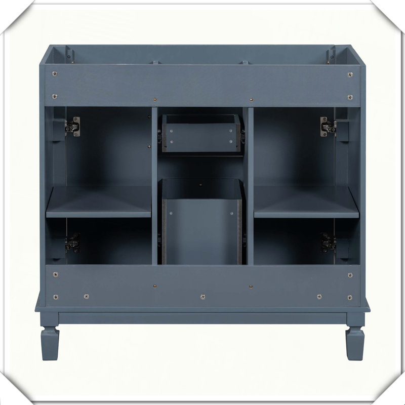 Meuble-lavabo moderne sans lavabo supérieur, Bleu