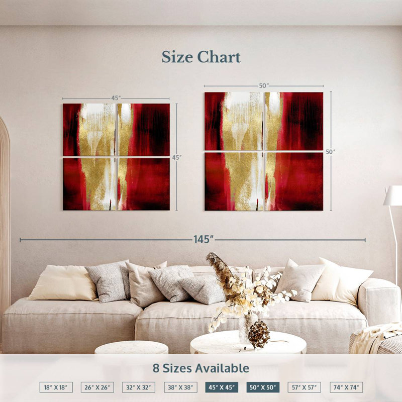 Avery Free Fall Red With Gold I