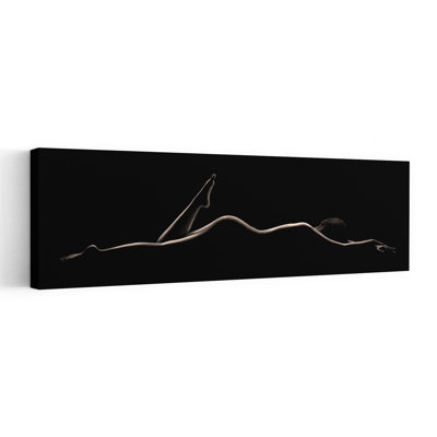 Graceful Body Silhouette by Heru Sungkono - Wrapped Canvas Panoramic Print
