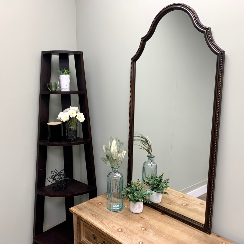 Miroir pleine grandeur encadré, Bronze huilé
