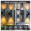 4-Pack Modern Cylinder Outdoor Wall Sconces - Matte Black Up Down Exterior Light Fixtures for Porch, Patio & Front Door