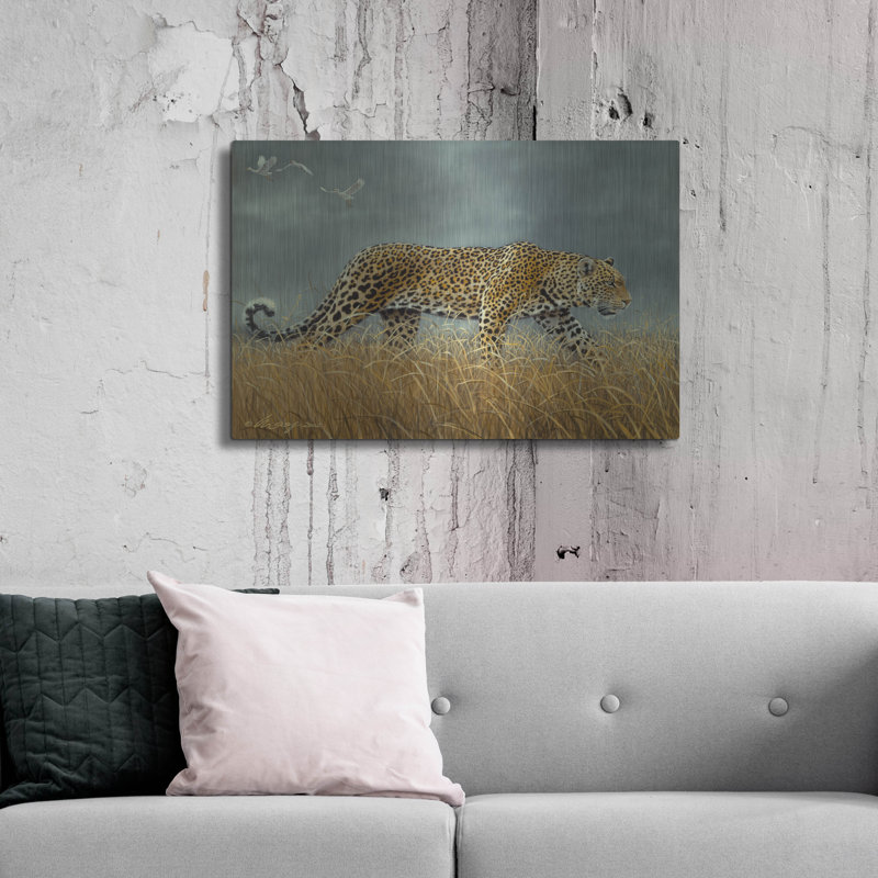 «Leopard 2» par Harro Maass sur métal, H 24 po x l 36 po