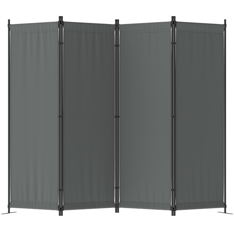 Cloison pliante 4 panneaux l 88 po x H 67,5 po, Blanc / gris
