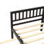Lit simple avec lit gigogne, cadre de lit plateforme avec tête et pied de lit-124917961