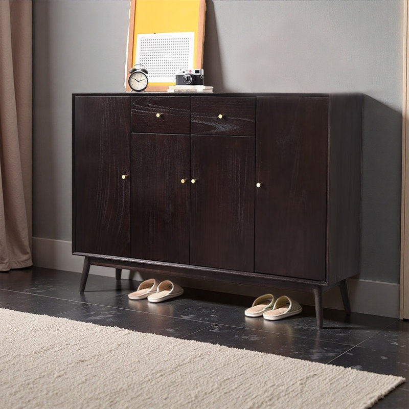 Armoire à chaussures à plusieurs couches de style européen, Espresso