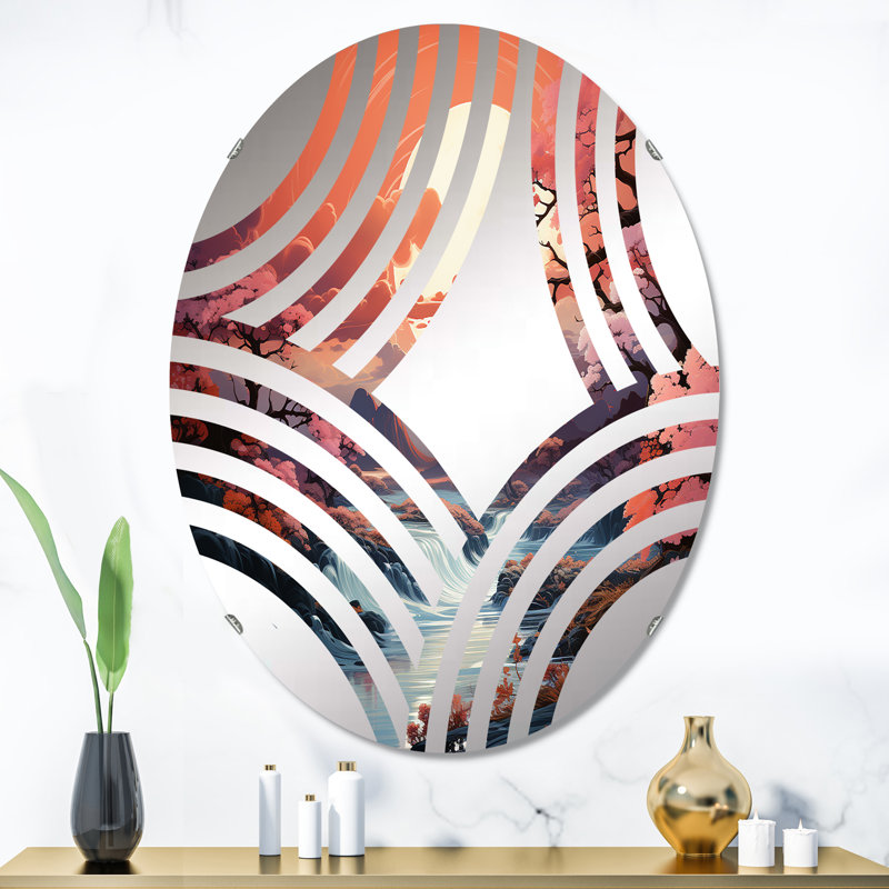 Miroir mural oval, L 24 po x H 36 po