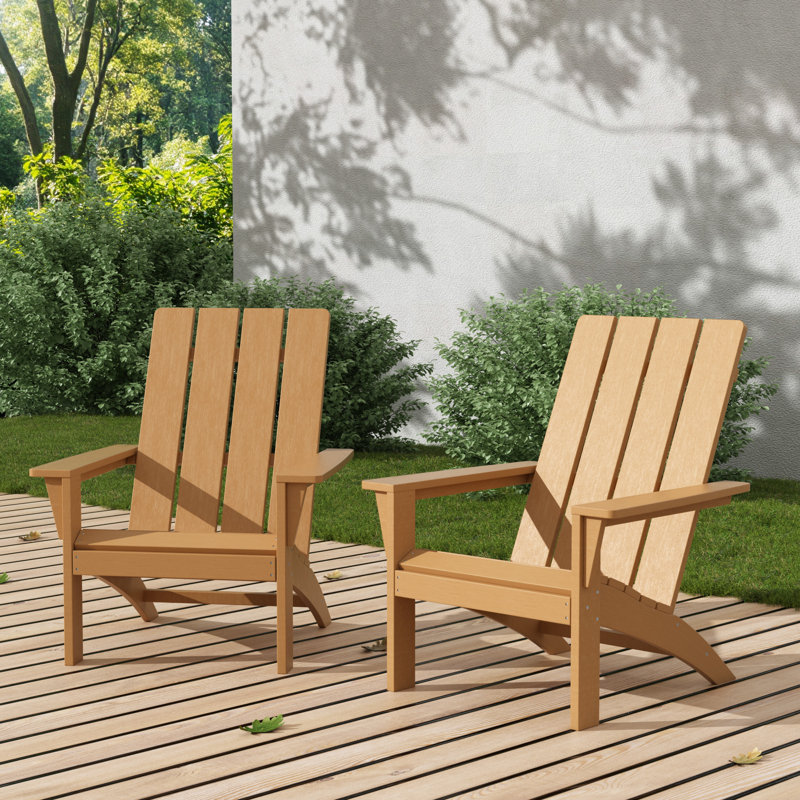 Danese 2-Piece All-Weather HDPE Adirondack Chair, Brown