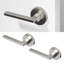  Levier de porte simple Dune à conception dissimulée moderne (pour placard, garde-manger ou couloir) - style minimaliste élégant en nickel brossé-101982324-101982326