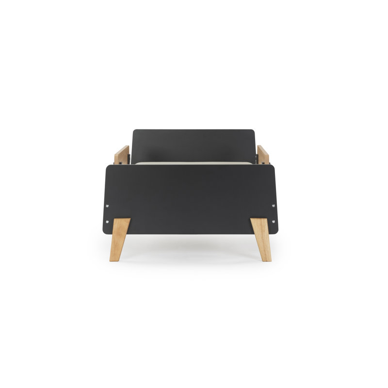 Fun Twin Bed, Graphite/Red Oak