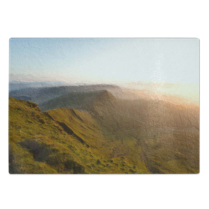 Tempered Glass Pen Y Fan in the Brecon Beacons Wales Chopping Board, 39 cm W x 28.5 cm L