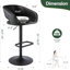 Tabourets de bar pivotants à hauteur réglable avec dossier et accoudoirs creux, tabourets de comptoir modernes en cuir synthétique et à base de métal, pour la salle à manger de cuisine-1104391231-1104391224-1081055620