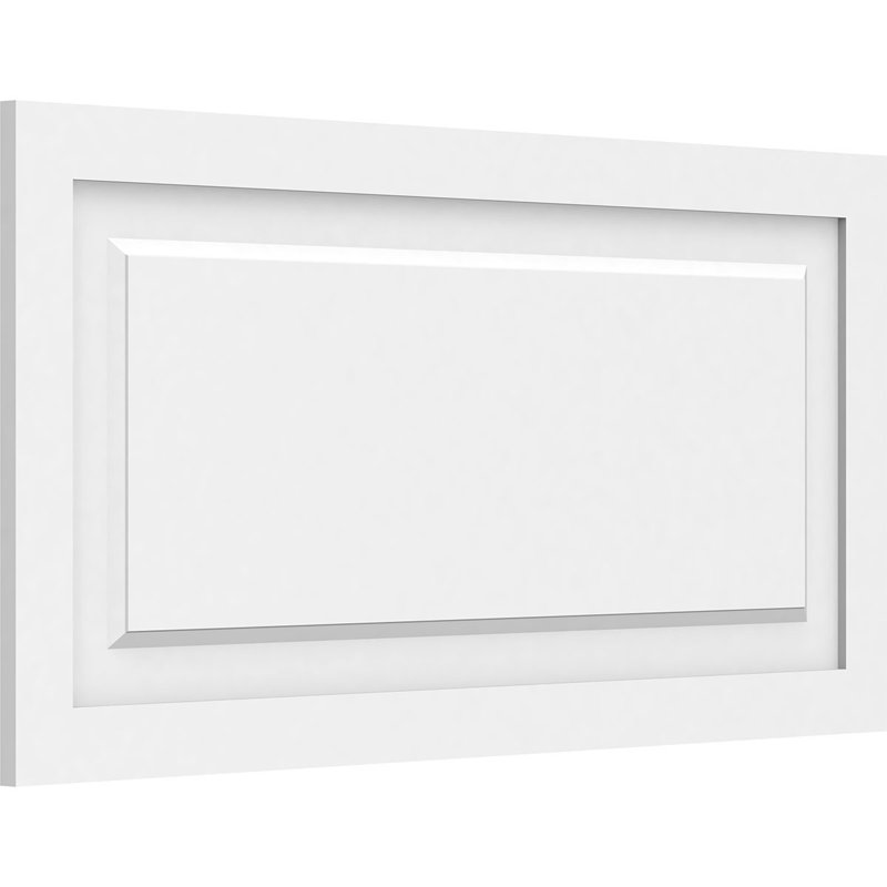 Panneau mural Harrison 3D en blanc, H 18 po x l 36 po x P 0,63 po