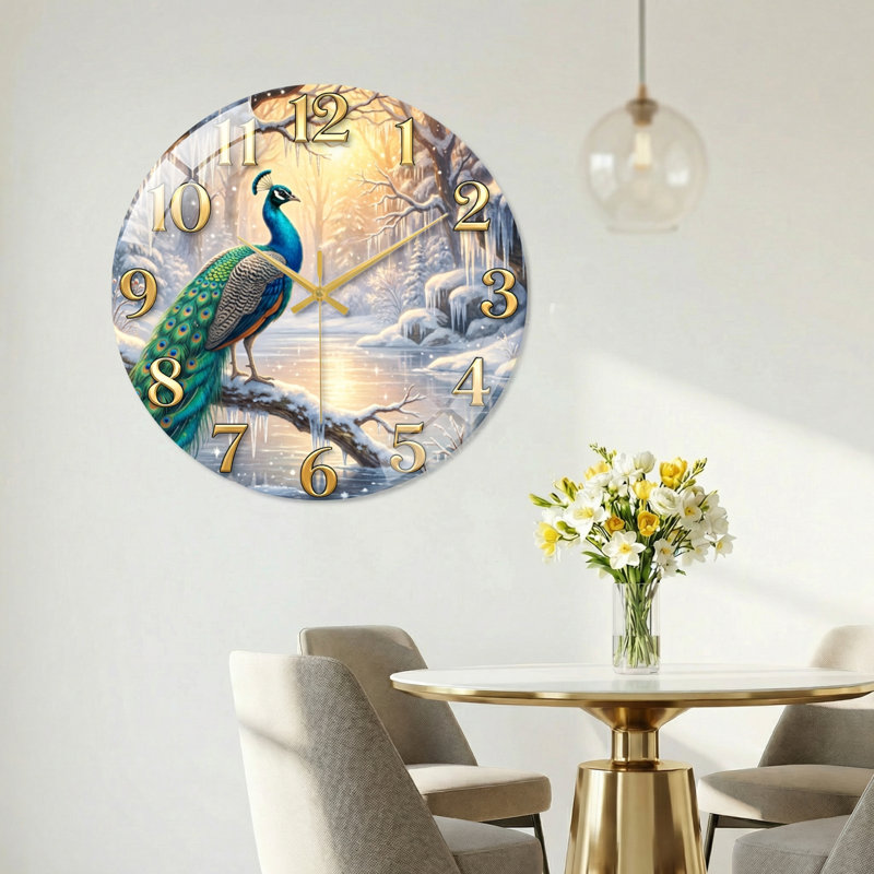 Peacock Winter Modern, 60 x 60 cm (23,6 x 23,6 pouces)