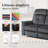 Loveseat Recliner Sofa With Heat And Massage,pockets, Infinite Position For Living Room