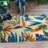 Brook Floral, Blue/Green/Orange, Indoor/Outdoor Area Rug-1005351786