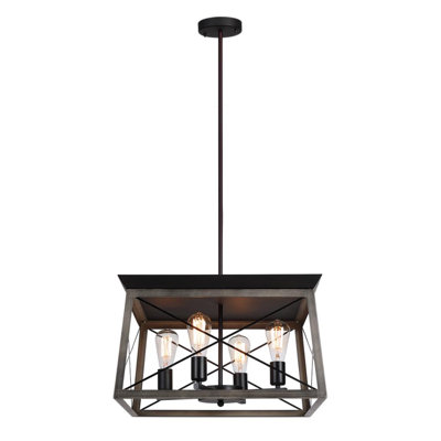 Lustre géométrique à 4 lumières Sehili