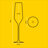 JoyJolt Layla Stemmed Champagne Flute Glasses, 7.5 oz.